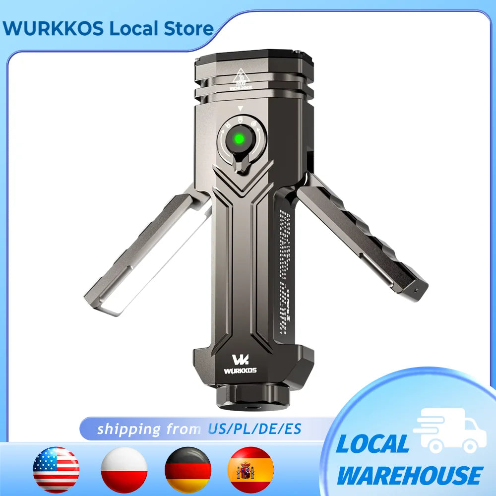 Wurkkos HD02 LED Aluminum Camping Flashlight Portable Outdoor Light