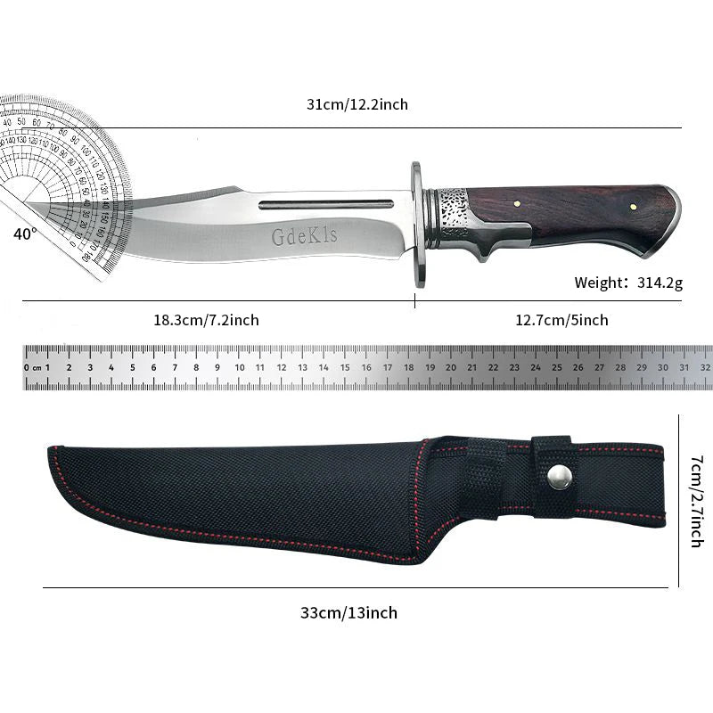 Gdekls Stainless Steel Multi Tool Knife With Wooden Handle