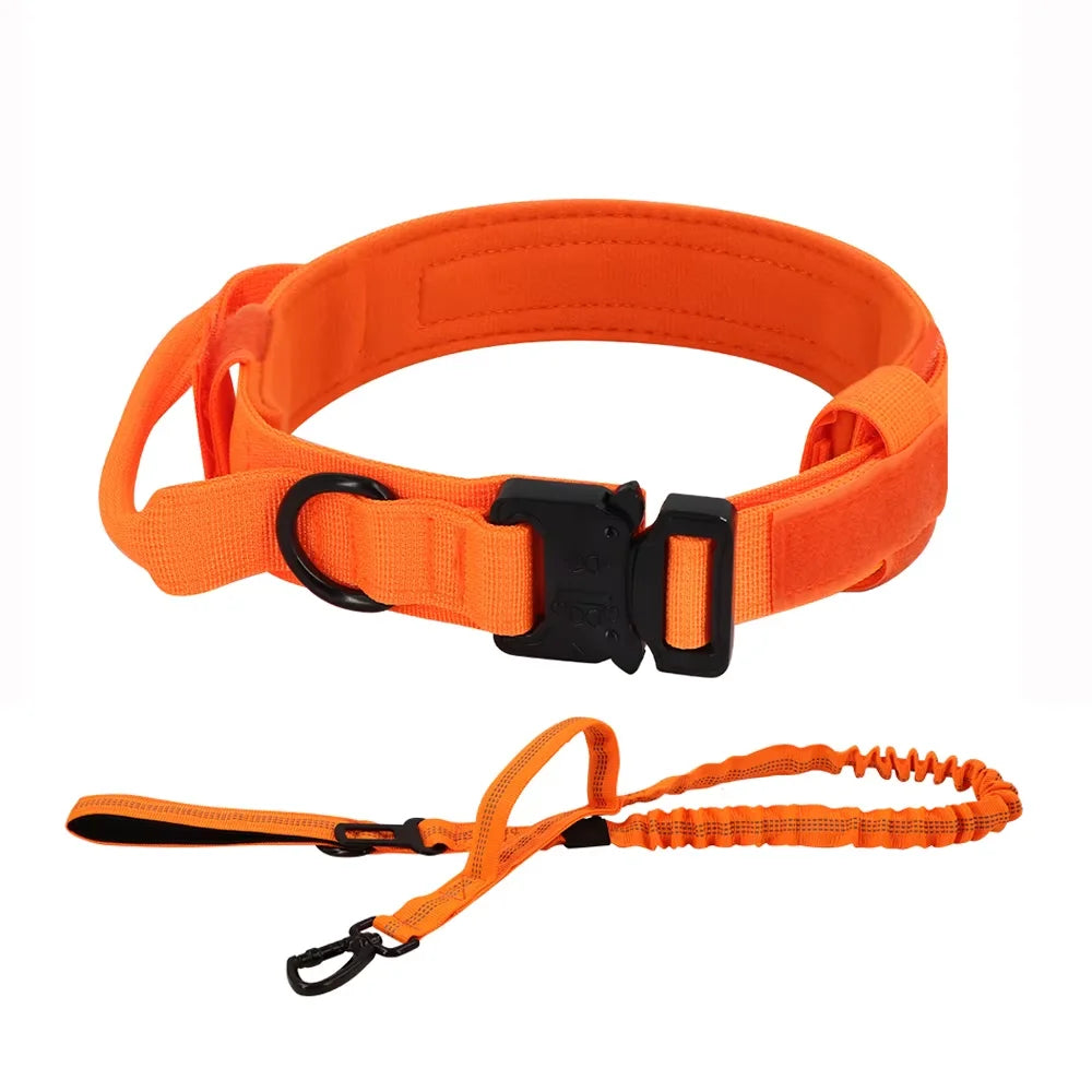 Adjustable Nylon Tactical Dog Collar And Leash With Quick Release