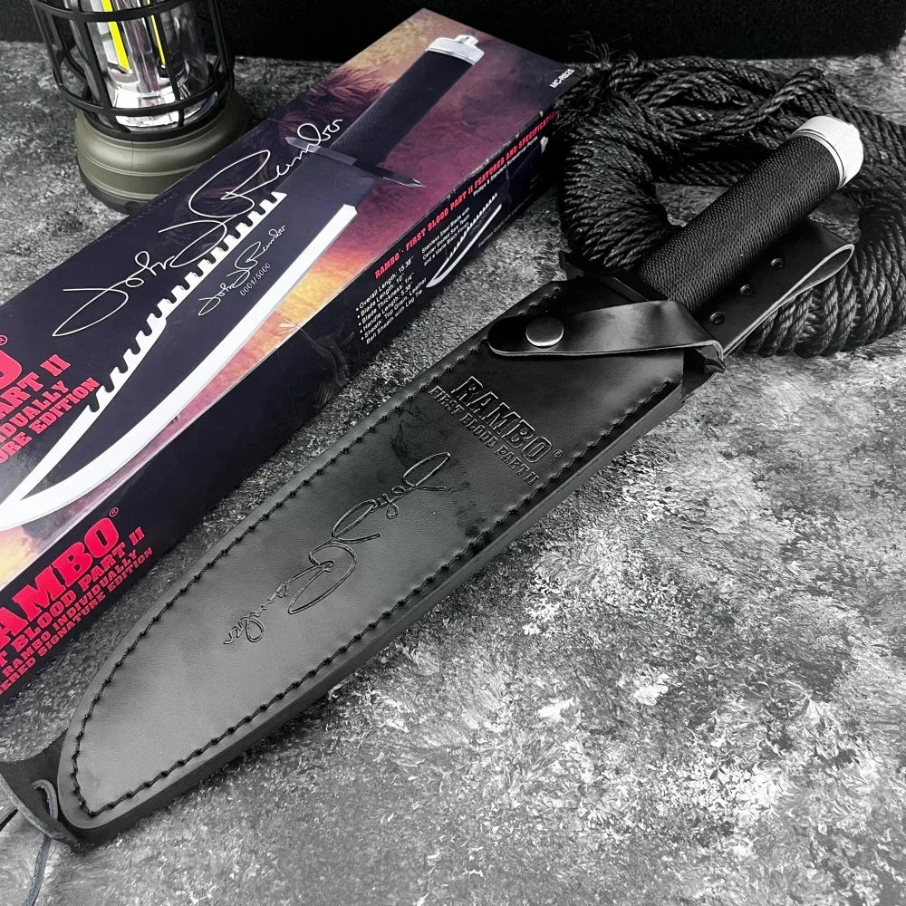 Rambo Tactical Fixed Blade Knife For Outdoor Hunting And Camping