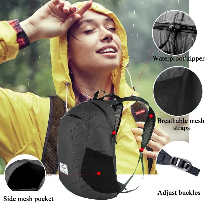 Naturehike Foldable Waterproof Nylon Hiking Travel Backpack