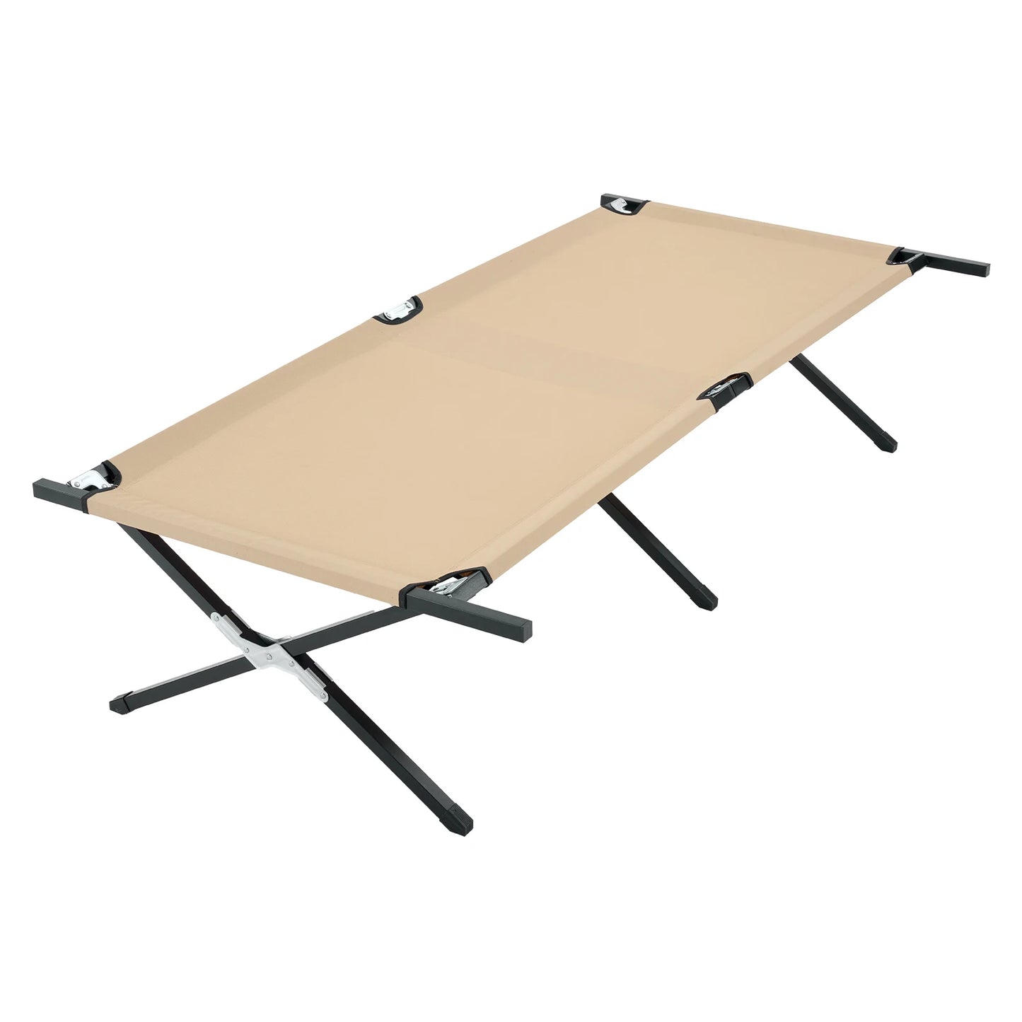 JHK Portable Folding Camping Cot Features Sturdy 300 lbs Frame