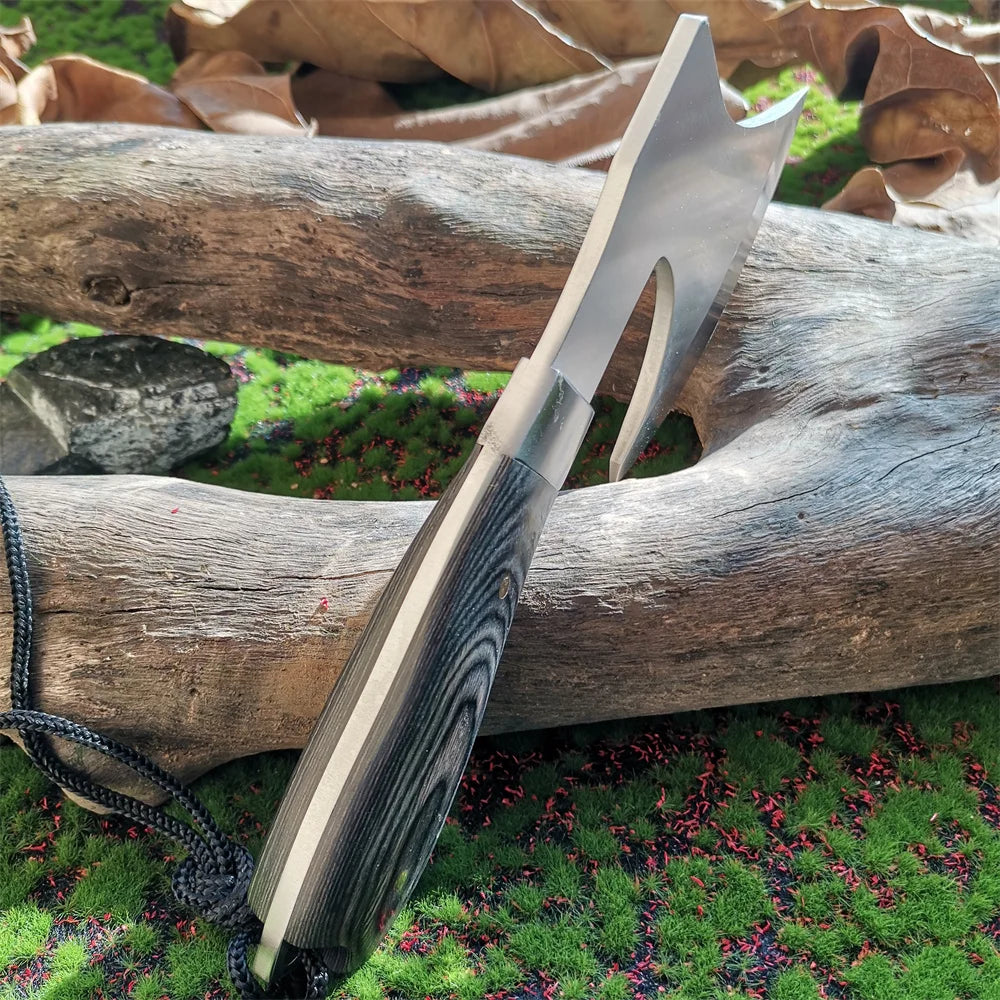 Doom Blade Stainless Steel Wood Handle Survival Camping Axe