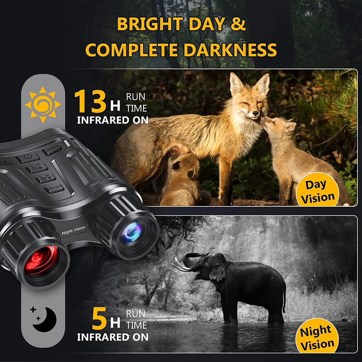Letcmoi Rechargeable Night Vision Telescope With 8x Zoom And Camera