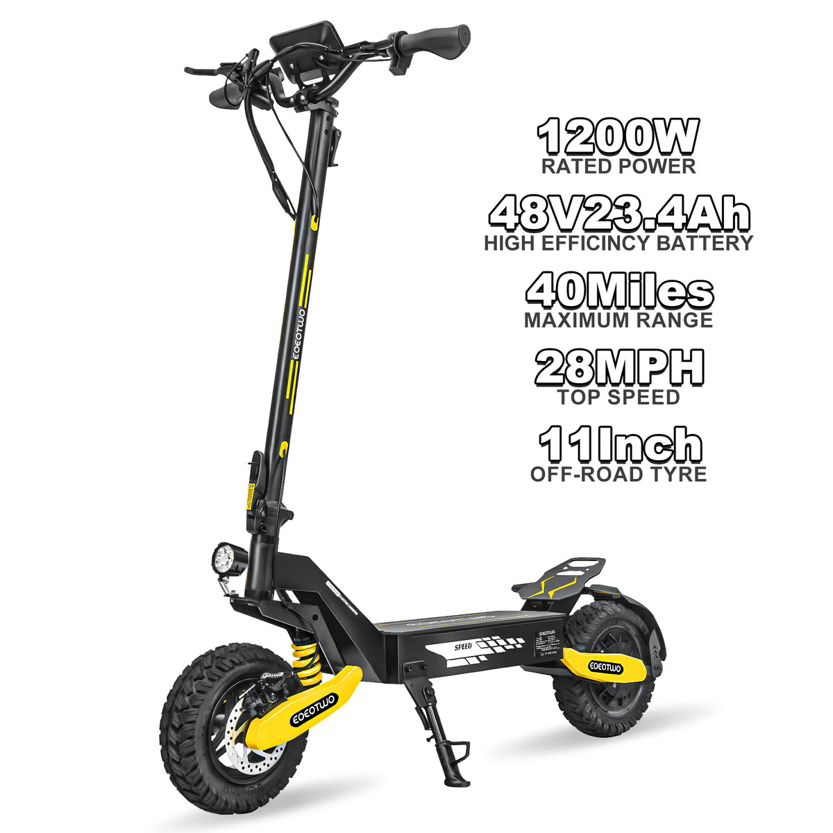 EOEOTWO 1200W Off Road Electric Scooter For Adults