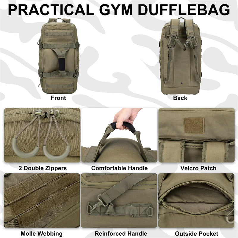 LQARMY Tactical Backpack With Molle Pockets For Travel Hiking