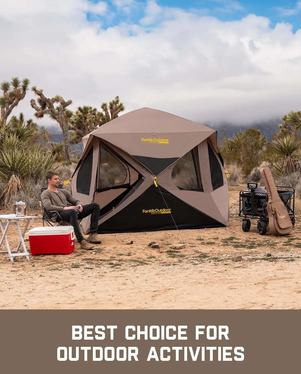 60 Second Instant Pop Up Camping Tent With Windproof Rainfly