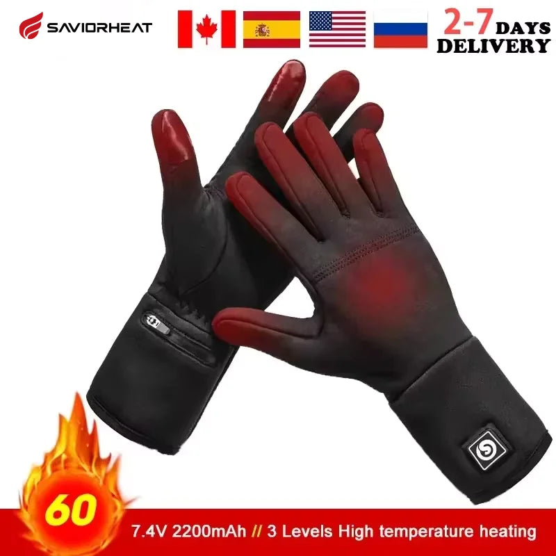 Savior Heat Rechargeable Electric Heated Gloves For Winter Sports