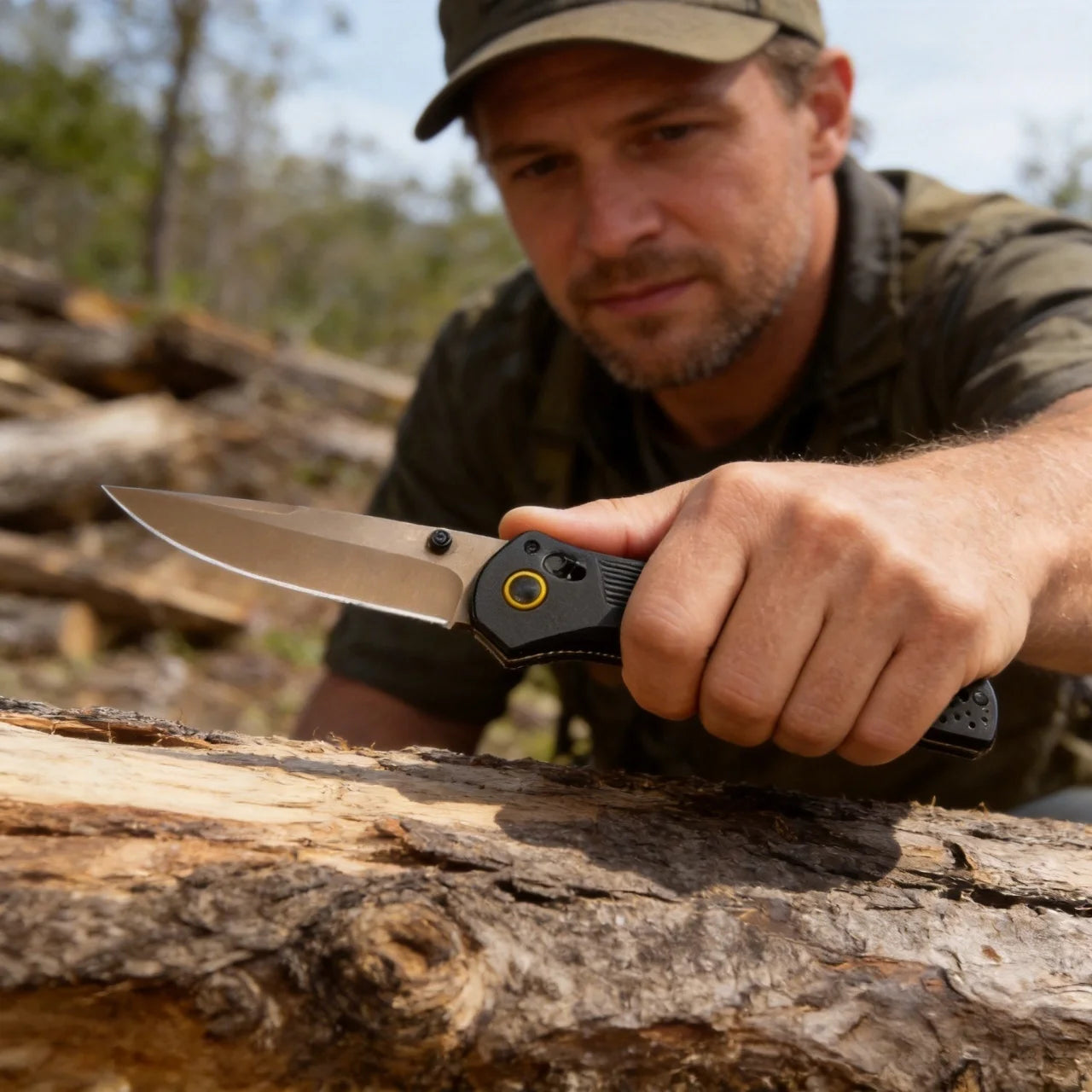 HX Outdoors 9Cr18MoV Stainless Steel Axis Lock Folding Pocket Knife