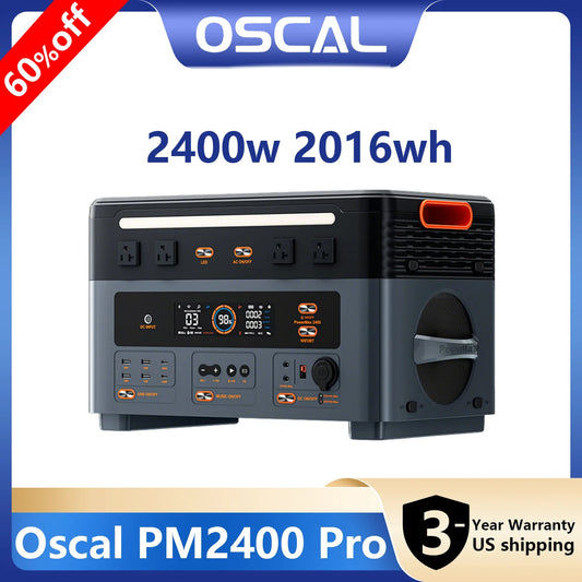 Oscal 2400W LiFePO4 Portable Power Station For Home And Camping