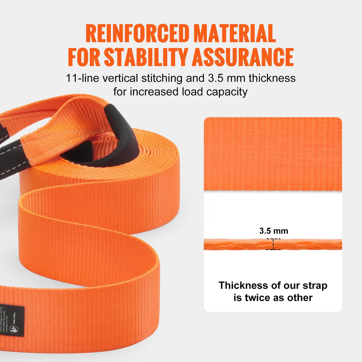 Heavy Duty Polyester Tow Strap Recovery Kit For Trucks And Jeeps