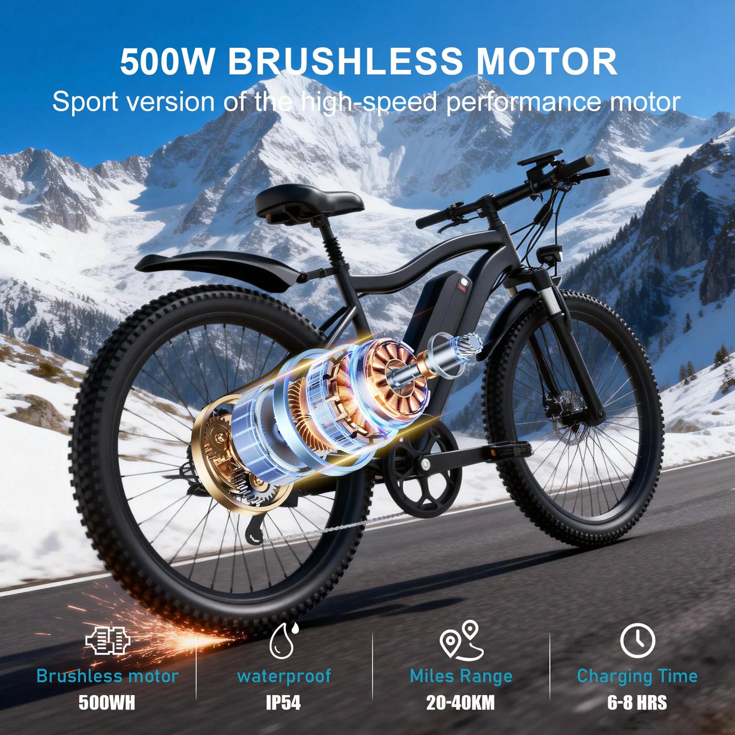 Toofly Mountain Electric Bicycle With Removable Battery For Adults