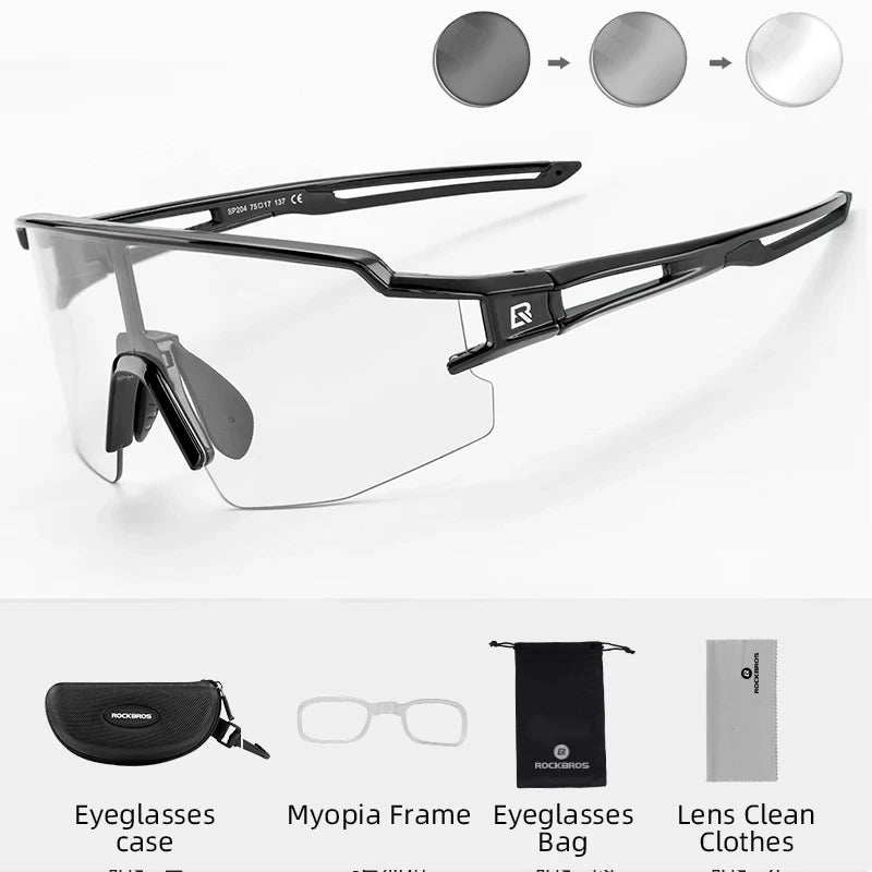 Rockbros Photochromic Polarized Cycling Sunglasses With UV400 Protection