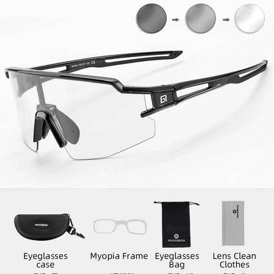Rockbros Photochromic Polarized Cycling Sunglasses With UV400 Protection
