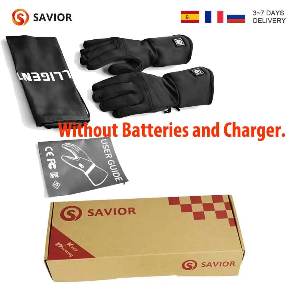 Savior Heated Motorcycle Gloves Rechargeable Waterproof