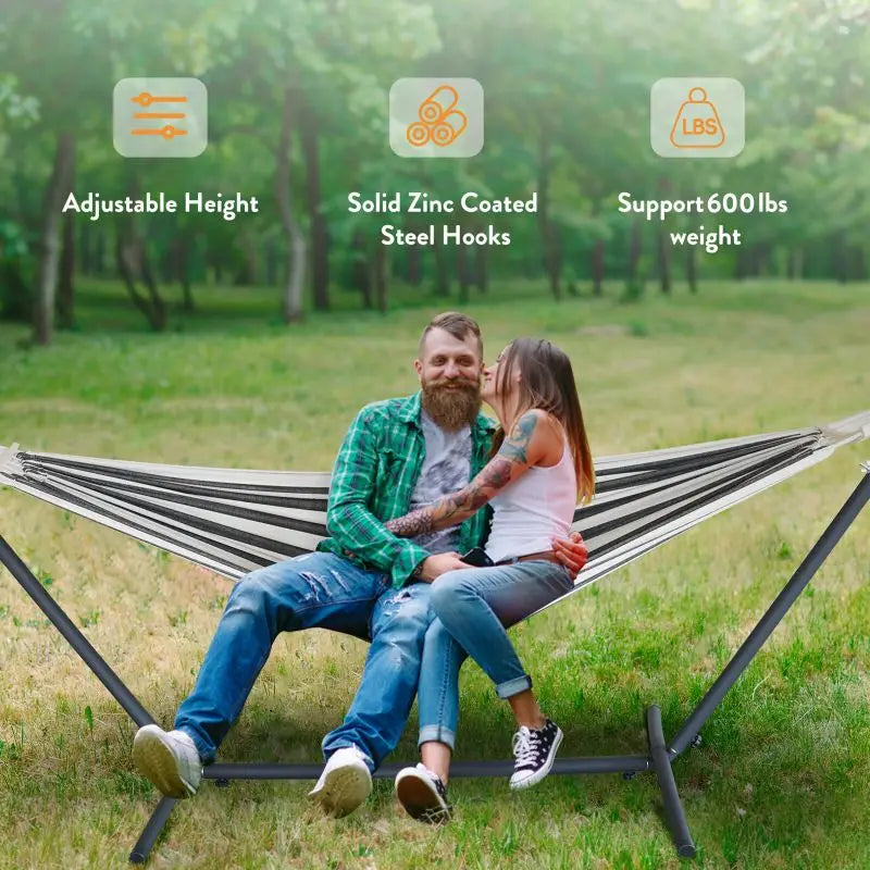 Gyroor Adjustable Stand Hammock With 600Lb Capacity For Outdoor Relaxation