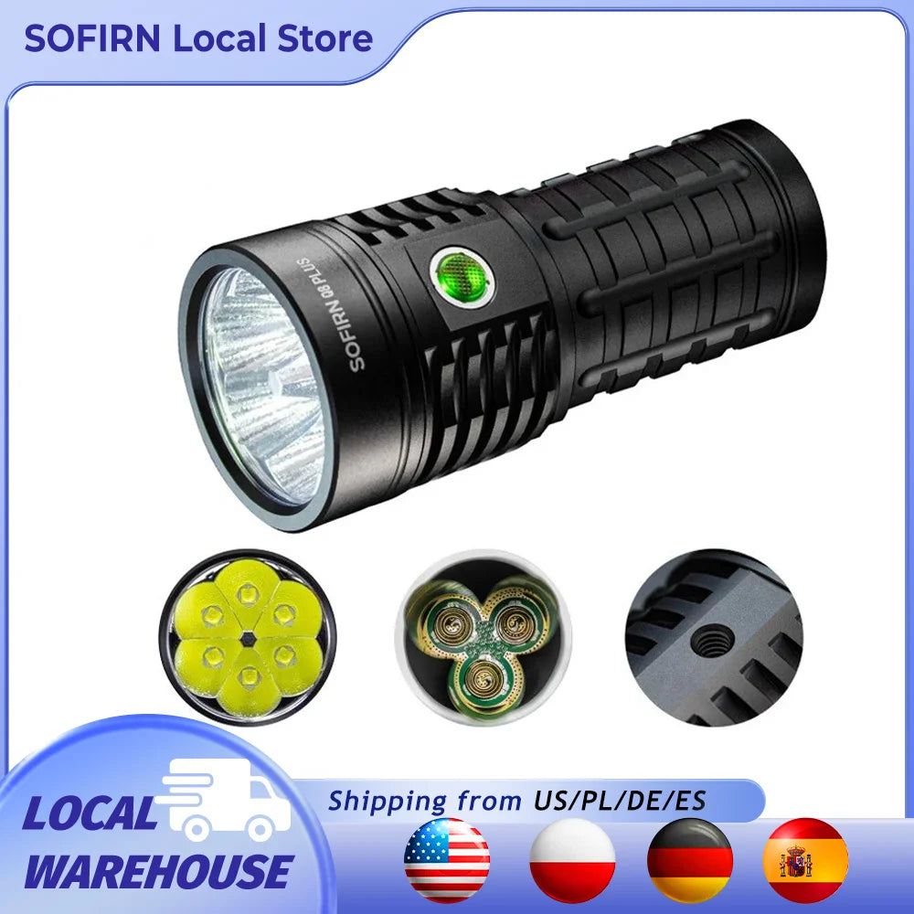 Sofirn Q8 Plus Led Flashlight 16000 Lumens Rechargeable Tactical Torch