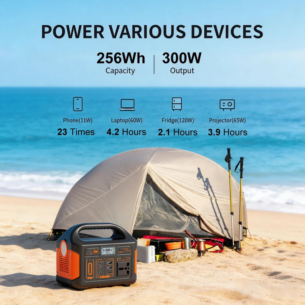 GaiaRay 500W Portable Power Station Featuring Reliable LiFePO4 Solar Backup