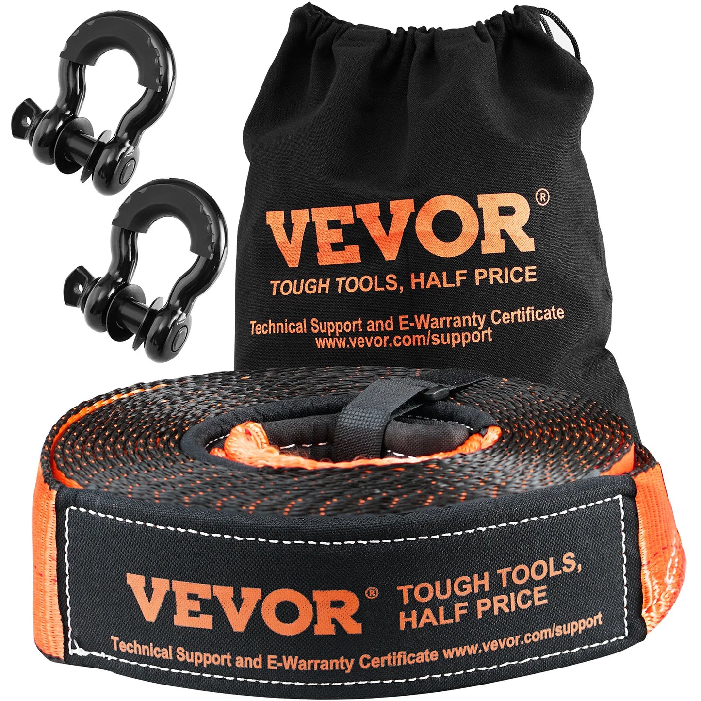 SucceBuy Off Road Winch Recovery Kit 30000 Lbs Tow Strap