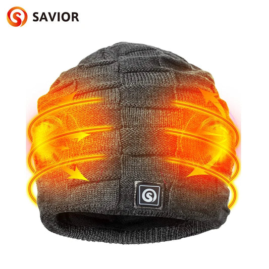 Savior Rechargeable Electric Heated Winter Wool Beanie Cap