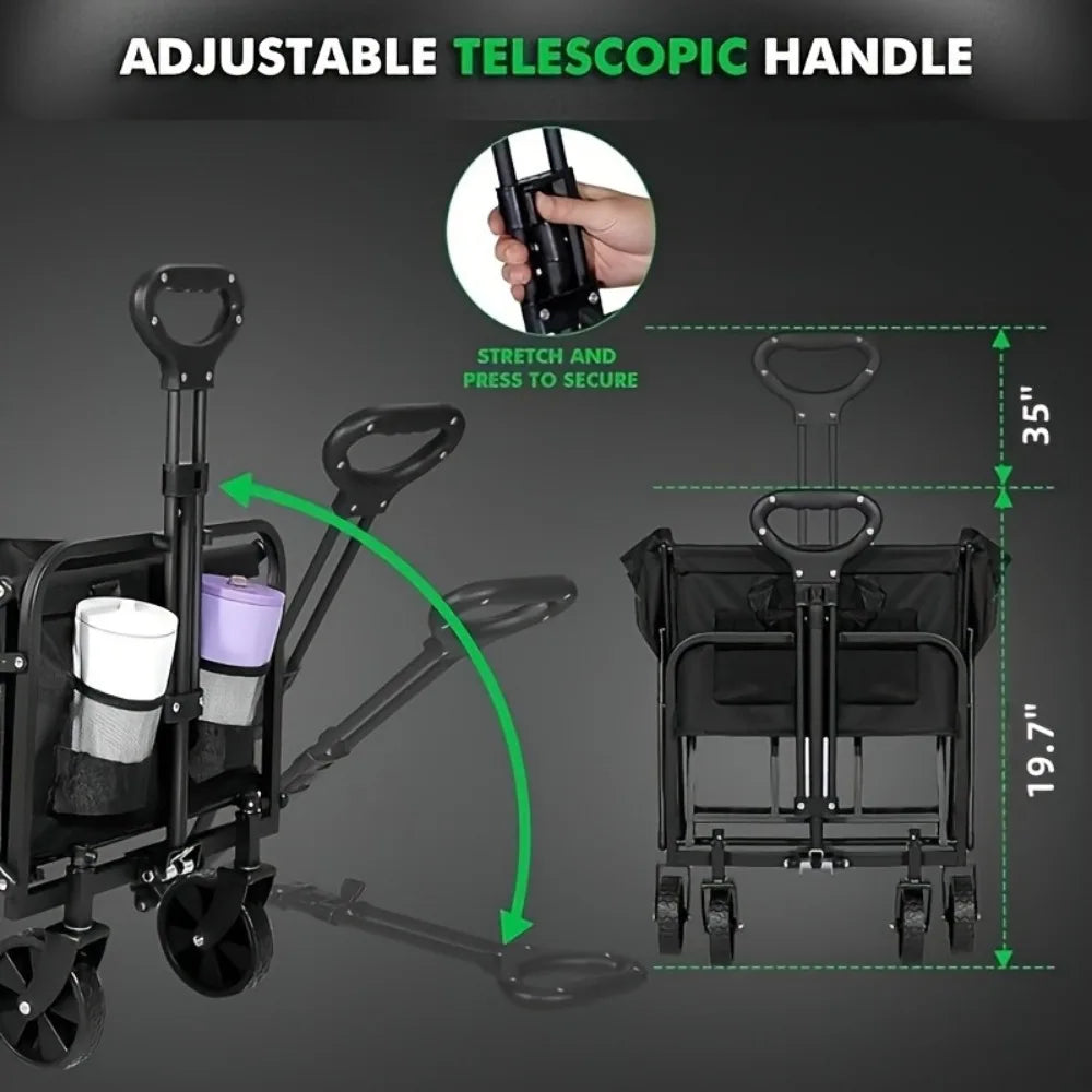 Heavy Duty Foldable All Terrain Pet Trolley With Aluminum Frame