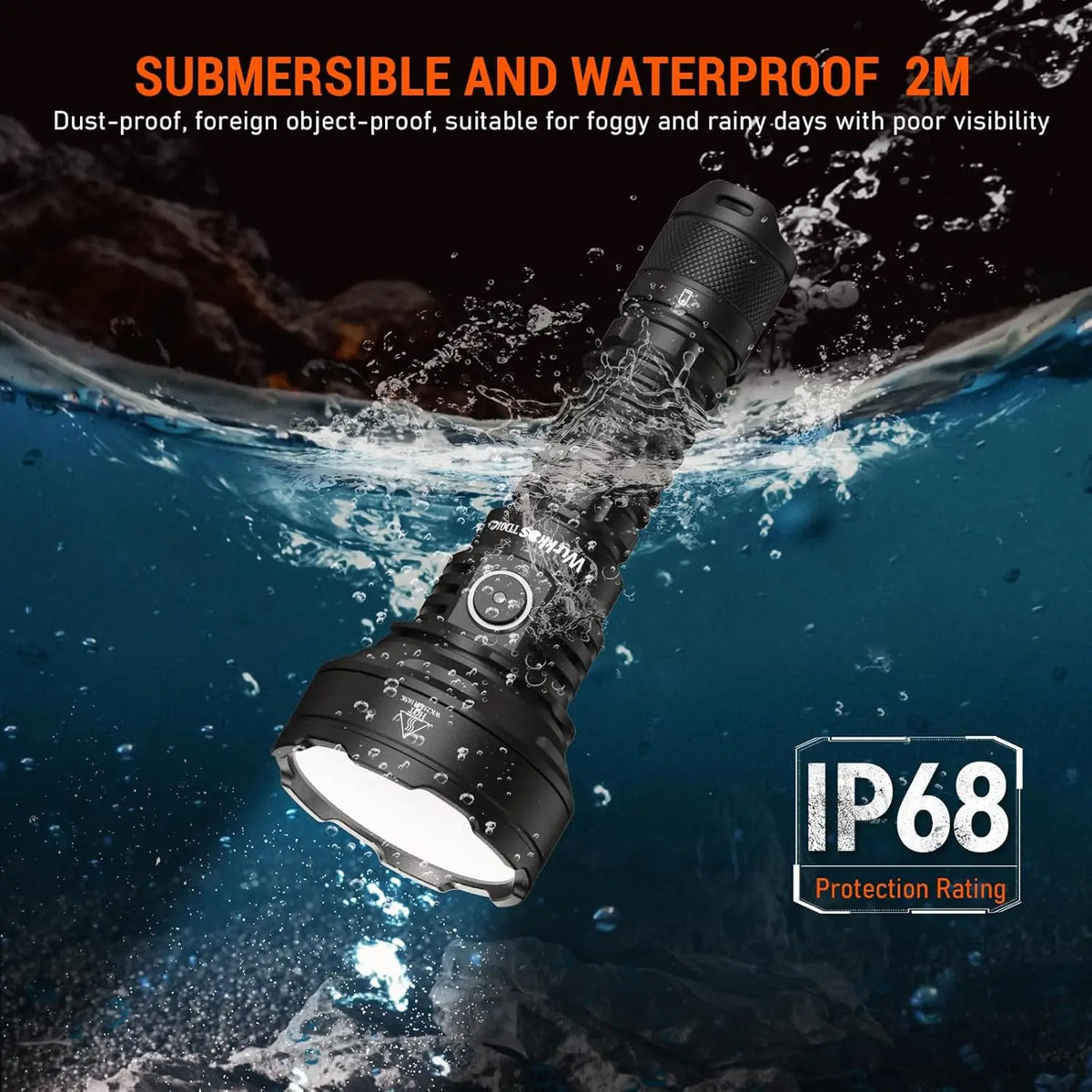 Wurkkos TD01C 1800 Lumens Rechargeable Tactical Flashlight USB C