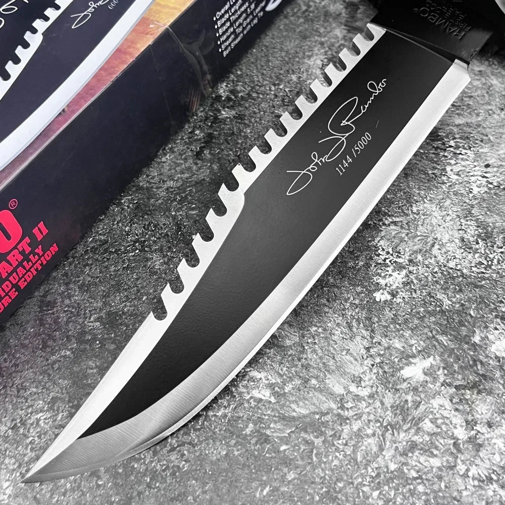 Rambo Tactical Fixed Blade Knife For Outdoor Hunting And Camping