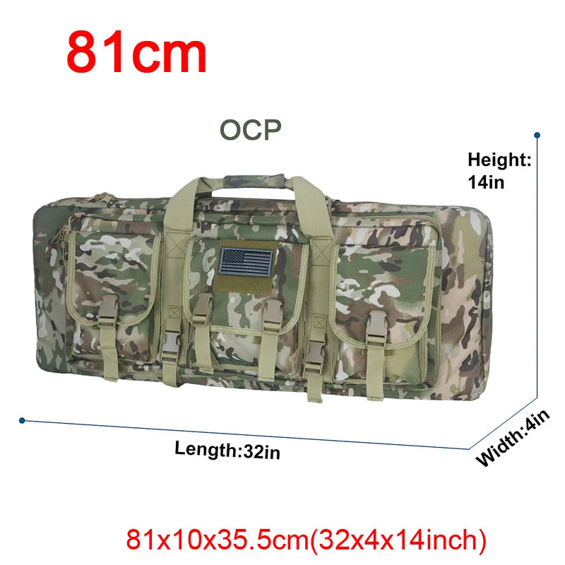 LQARMY Tactical Double Rifle Case Molle Hunting Airsoft Backpack