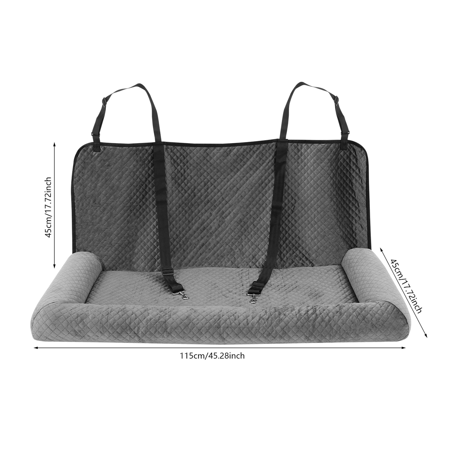 Bymaocar Dog Car Travel Seat With Safety Tethers For Pets