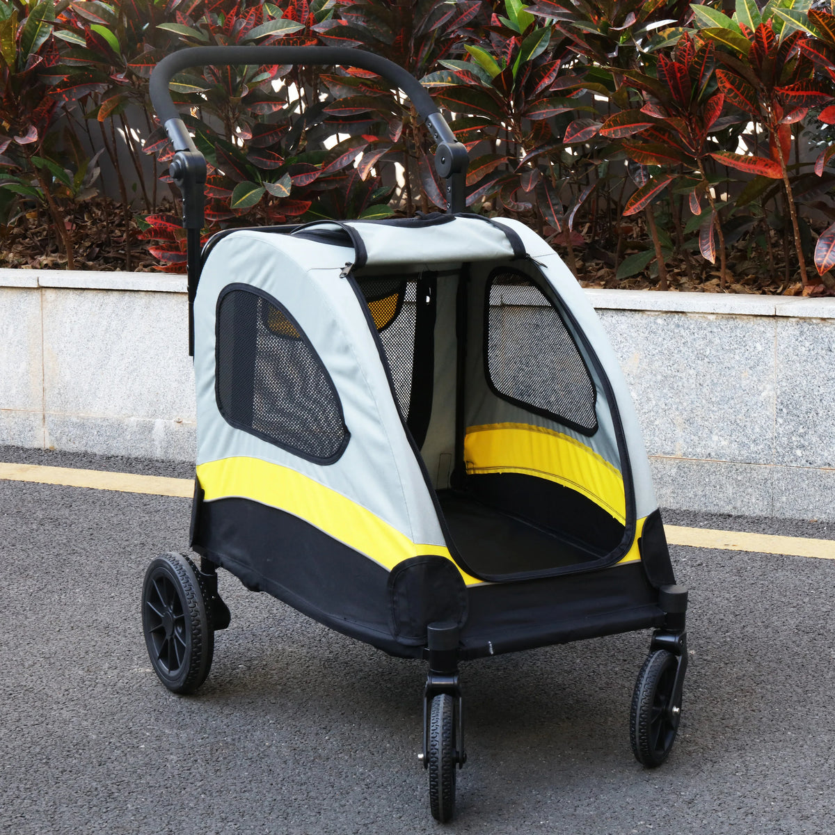 Folding Portable Pet Stroller Wagon Carrier For Dogs And Cats