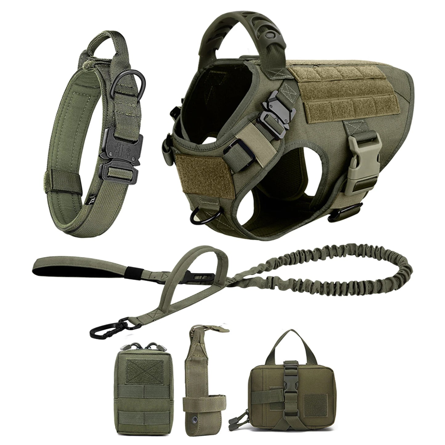 Padded Nylon Dog Harness And Leash Set For Training Walks