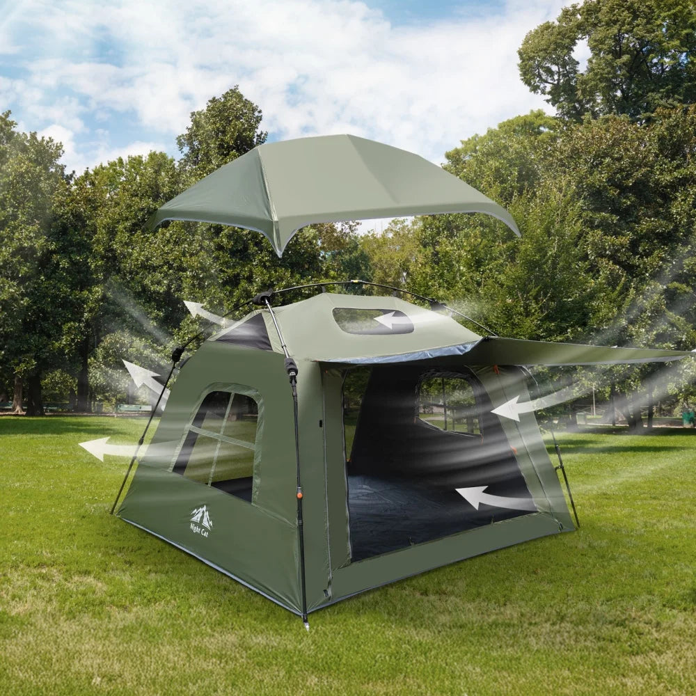 Night Cat Waterproof Popup Camping Tent With Instant Easy Setup
