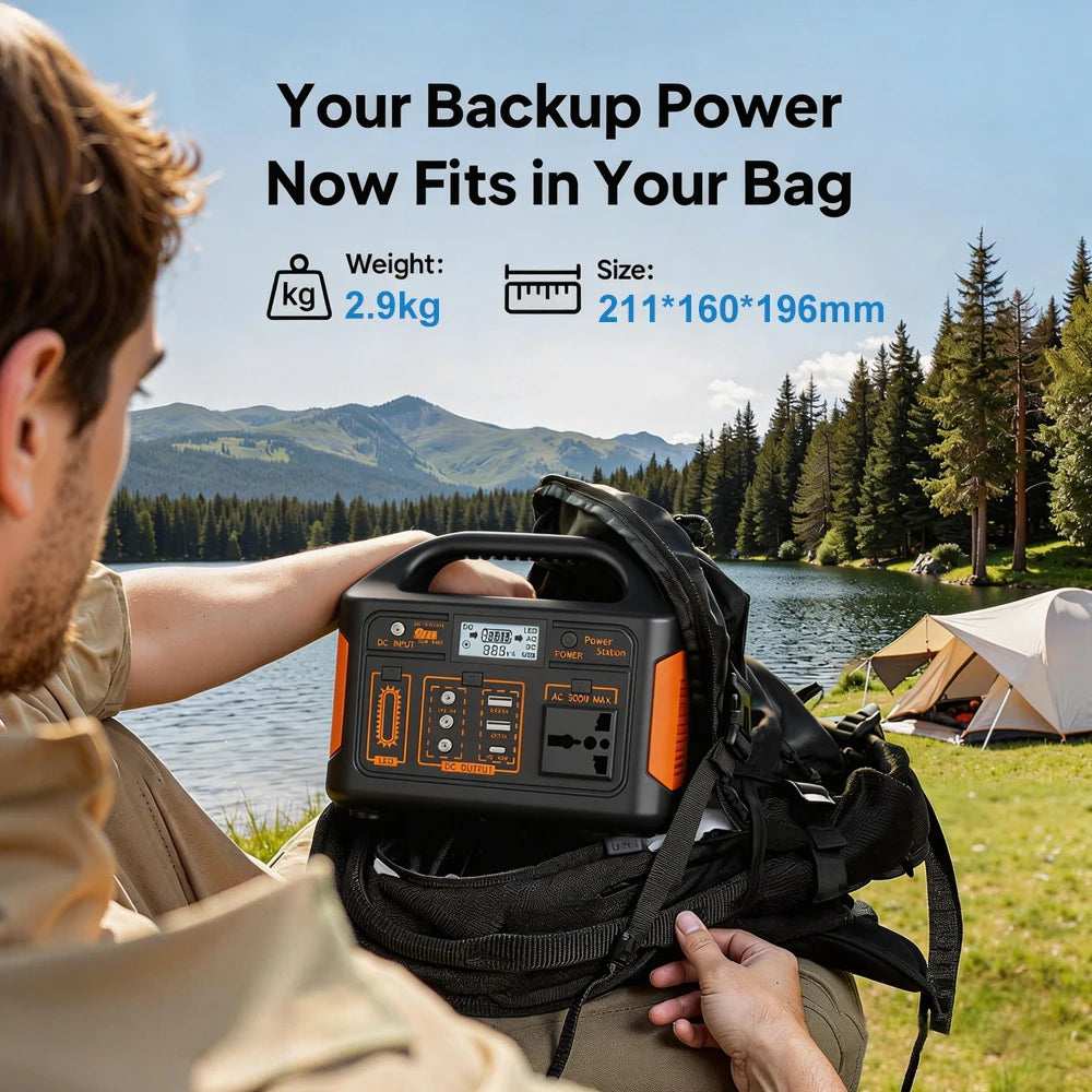 GaiaRay 500W Portable Power Station Featuring Reliable LiFePO4 Solar Backup