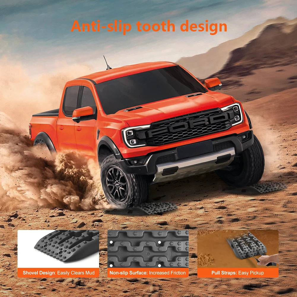 Shunmaii Car Traction Boards Emergency Anti Skid Mud Snow Mats