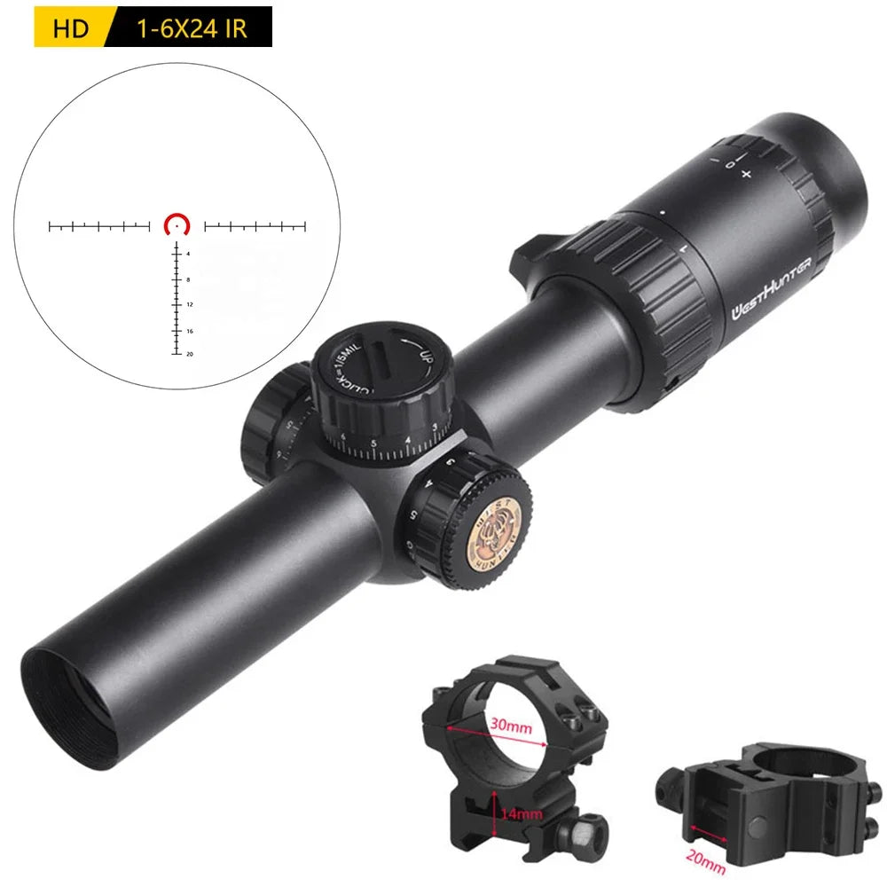 WestHunter LPVO Riflescope With Red And Green Illumination