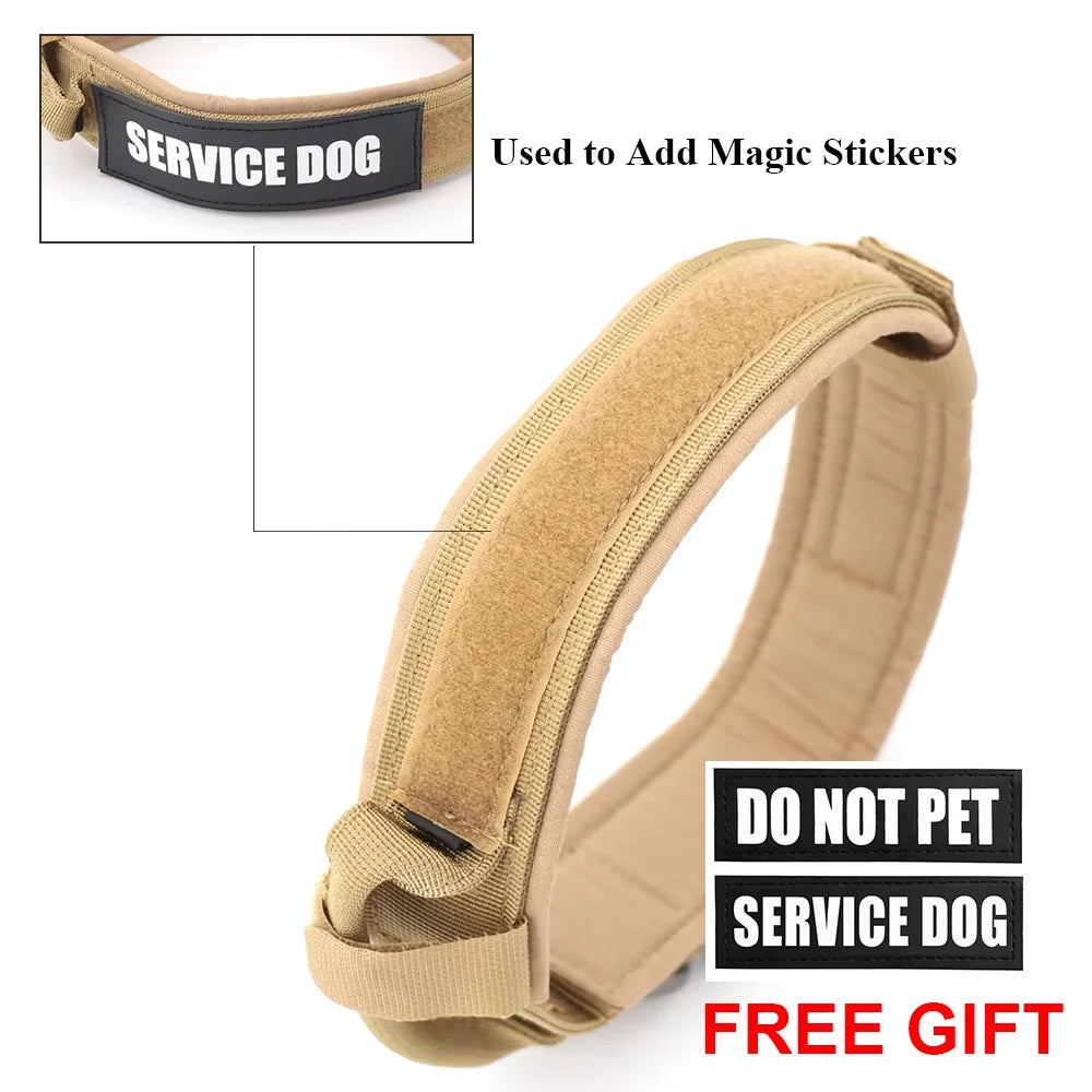 Adjustable Nylon Tactical Dog Collar And Leash With Quick Release