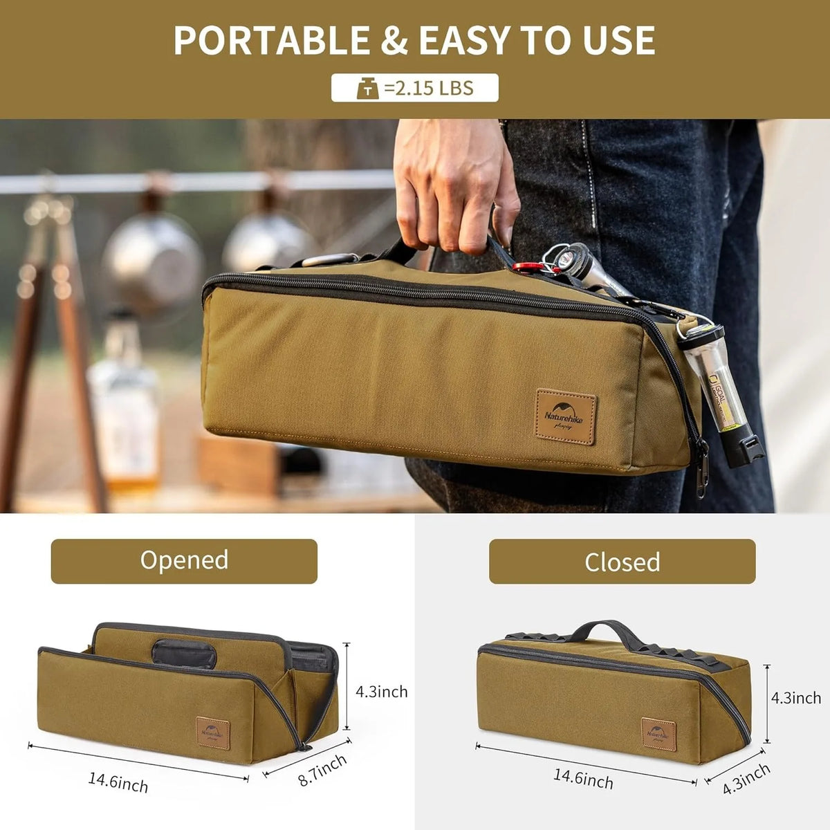 Naturehike Folding Camping Tool Bag Multifunctional Outdoor Storage Organizer