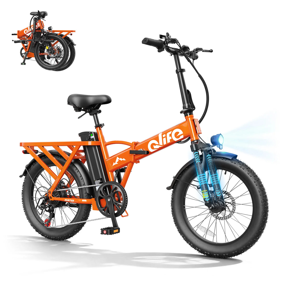 Qlife Hunter Foldable Electric Bike With 48V Battery