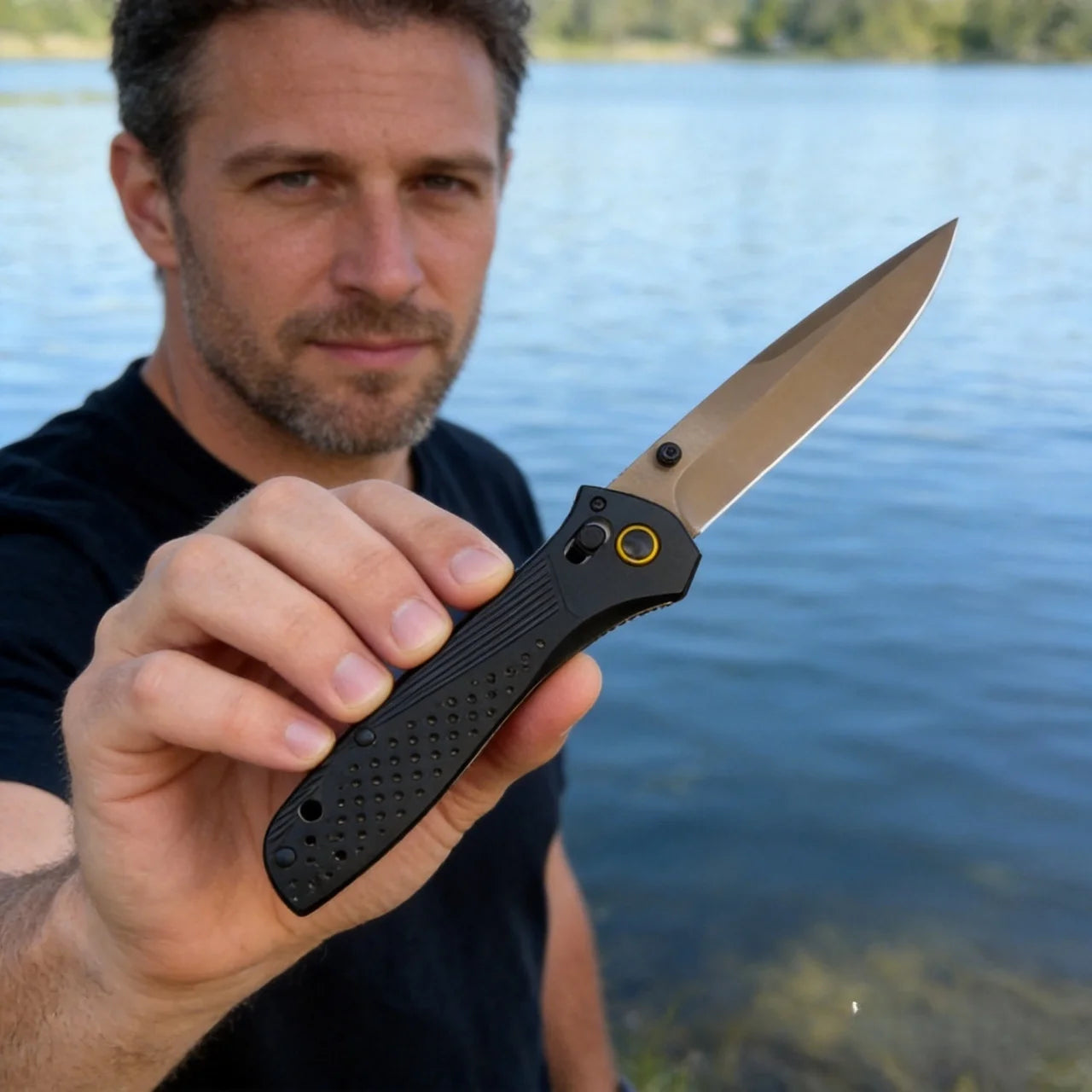 HX Outdoors 9Cr18MoV Stainless Steel Axis Lock Folding Pocket Knife