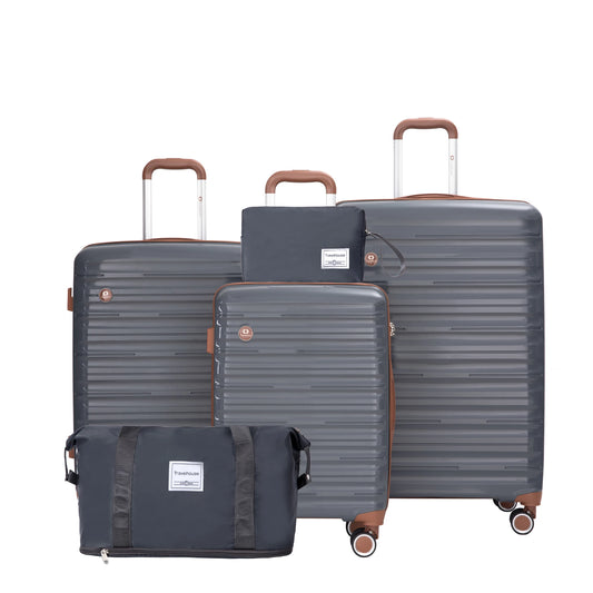 Travelhouse Five Piece Hardcase Spinner Luggage Set With TSA Lock