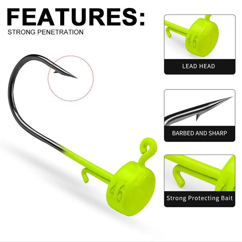 Ned Rig Finesse Jig Heads For Soft Plastic Fishing Lures