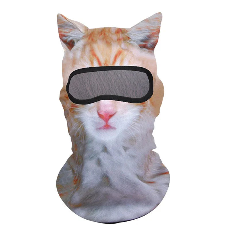 3D Cat Face Balaclava Full Coverage Motorcycling Ski Mask
