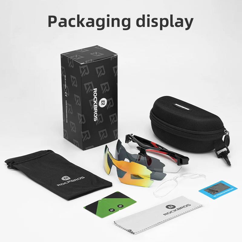 Rockbros Polarized Cycling Glasses For Road And Mountain Biking