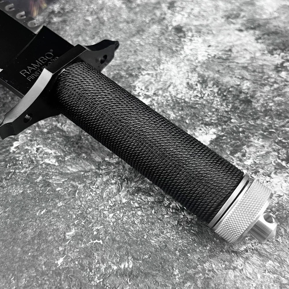 Rambo Tactical Fixed Blade Knife For Outdoor Hunting And Camping
