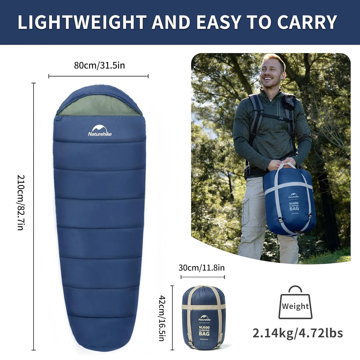 Naturehike Mummy Sleeping Bag For Adults Warm Winter Outdoor Camping