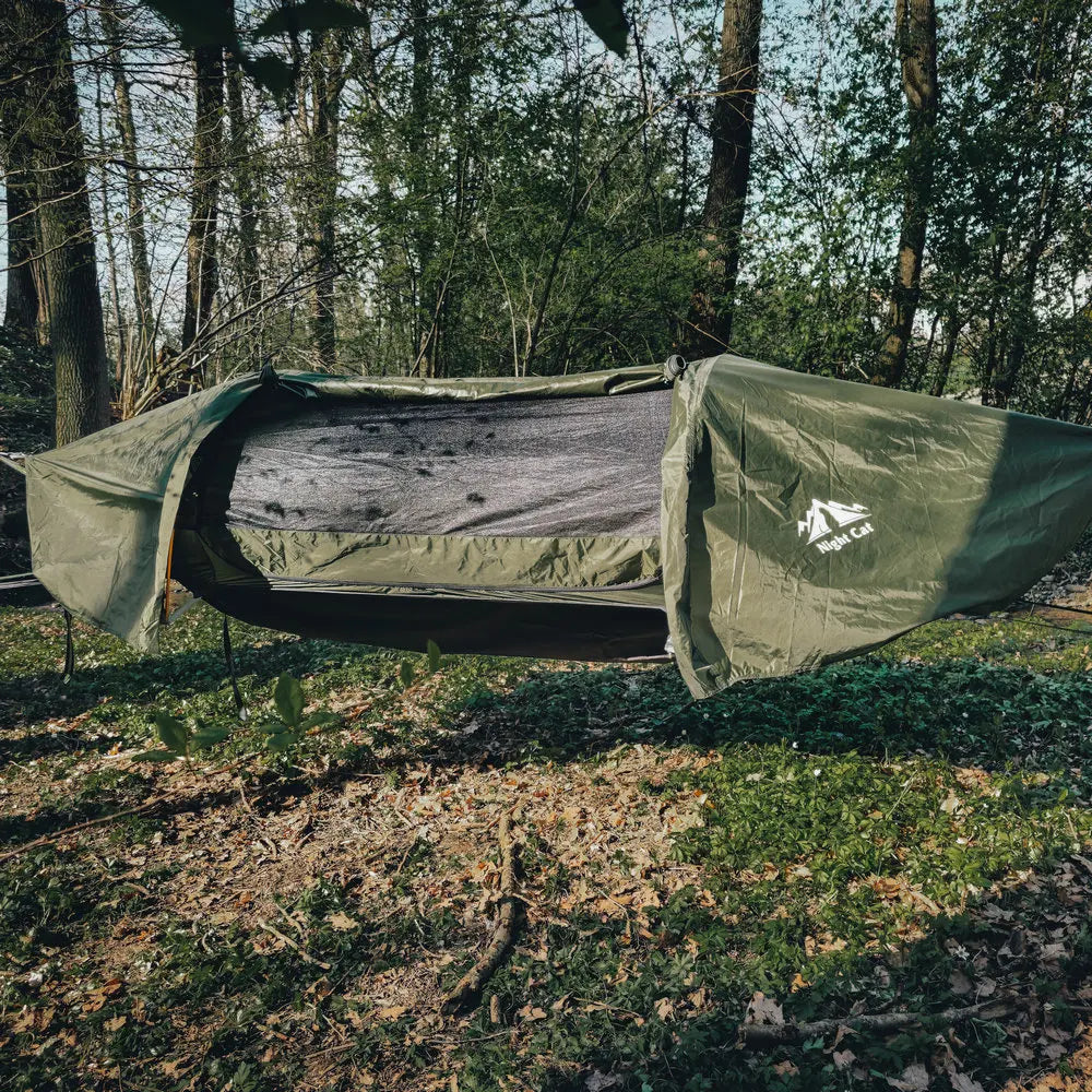 Night Cat Flat Lay Hammock Tent With Mosquito Net Waterproof