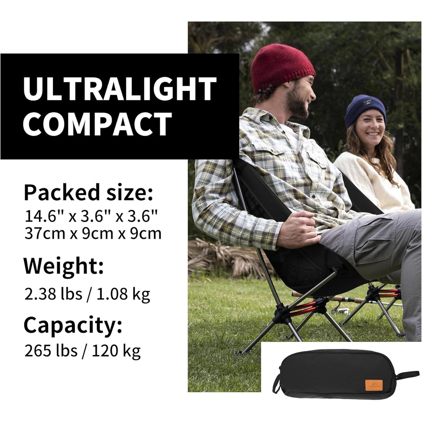 Naturehike Ultralight Folding Camping Chair For Backpacking And Hiking