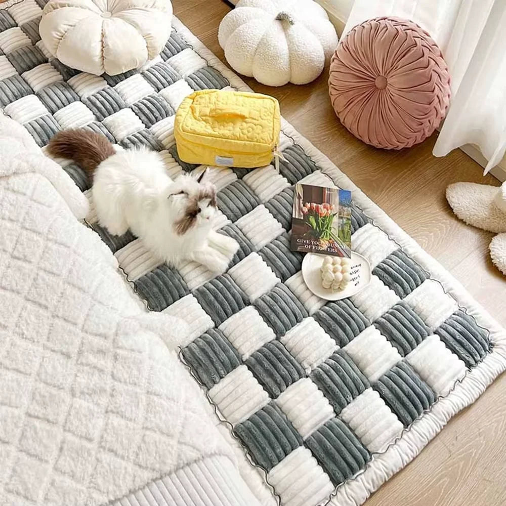 CWV Waterproof Coral Fleece Pet Seat Mat And Sofa Protector