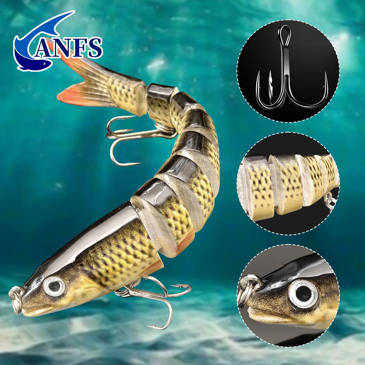 ANFS Jointed Sinking Swimbait Fishing Lures for Realistic Action