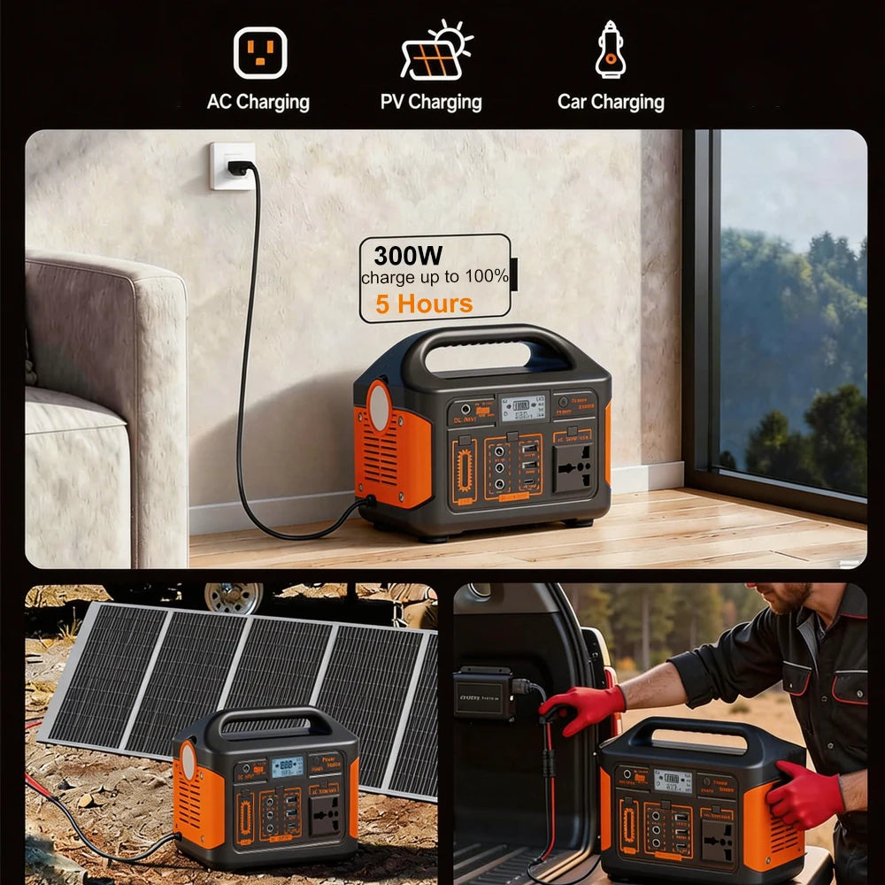 GaiaRay 500W Portable Power Station Featuring Reliable LiFePO4 Solar Backup